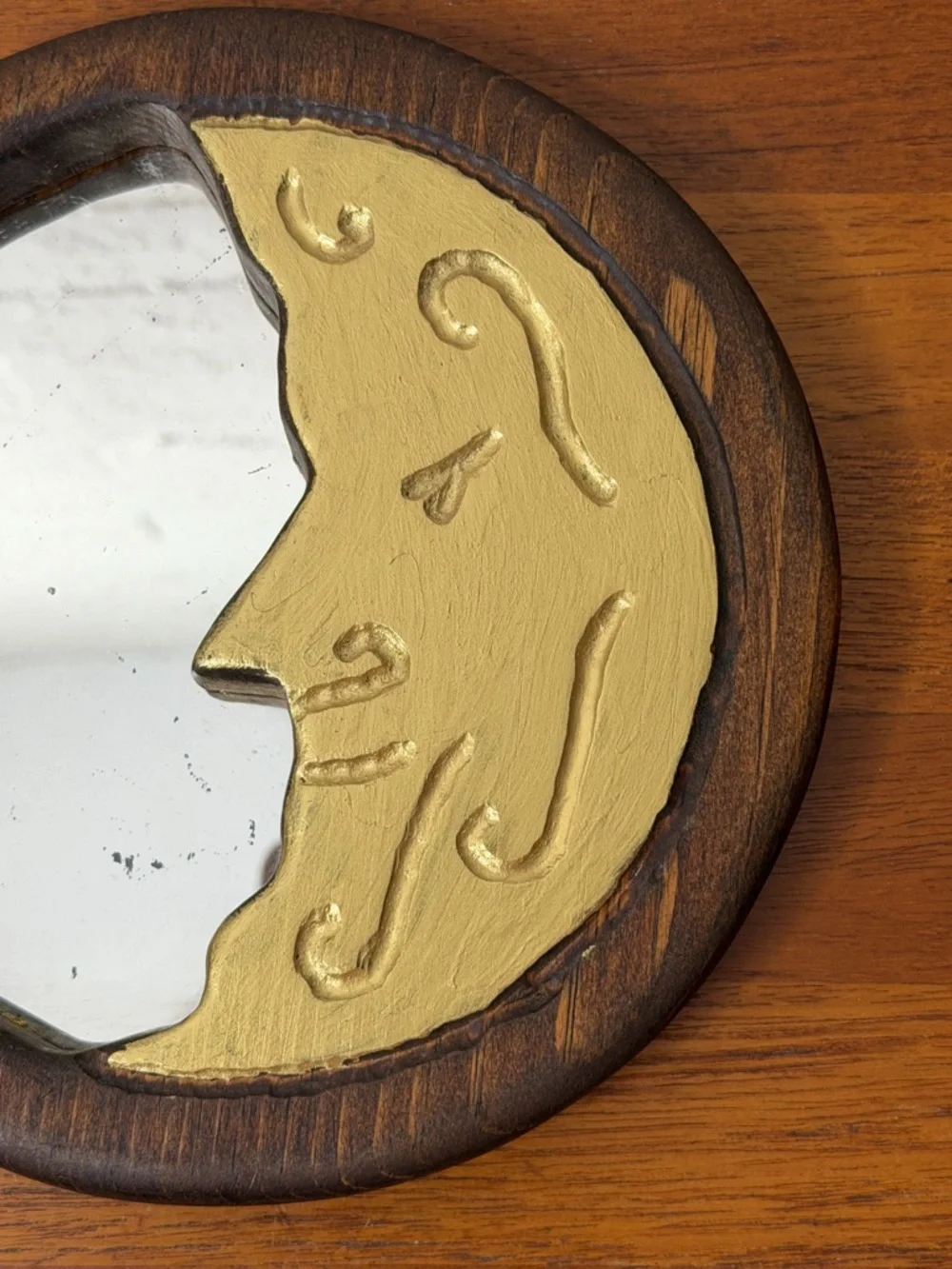Vintage | Celestial Moon | Gold | Whimsical | Mirror | Wall Decor | Guc